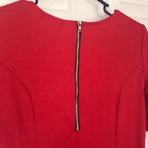 Popular Basics women's Midi Dress Red line A short sleeve size M - Picture 4 of 7